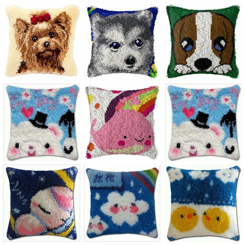 Animal Series Latch Hook Rug Kits Dogs 3D Segment Embroidery Pillow Set Cross Stitch Carpet Embroidery Pillow Supplies Creative
Animal Series Latch Hook Rug Kits Dogs 3D Segment Embroidery Pillow Set Cross Stitch Carpet Embroidery Pillow Supplies Creative