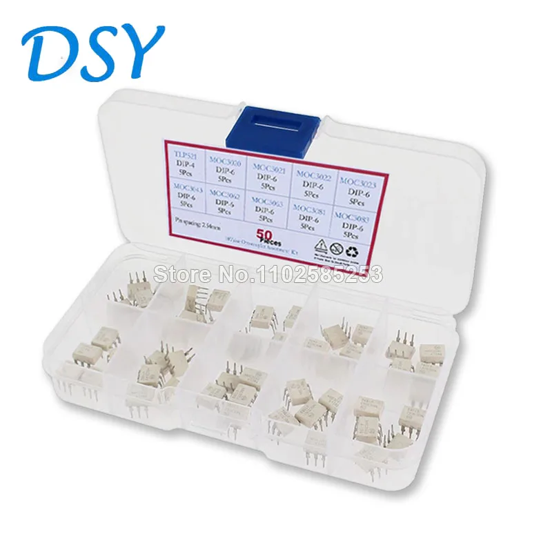 50pcs/with box 10Kinds*5pcs DIP Optocoupler Kit 4N25 4N35 MOC3021 MOC3022 MOC3023 MOC3041 MOC3043 MOC3052 MOC3061 MOC3063 DIP
50pcs/with box 10Kinds*5pcs DIP Optocoupler Kit 4N25 4N35 MOC3021 MOC3022 MOC3023 MOC3041 MOC3043 MOC3052 MOC3061 MOC3063 DIP