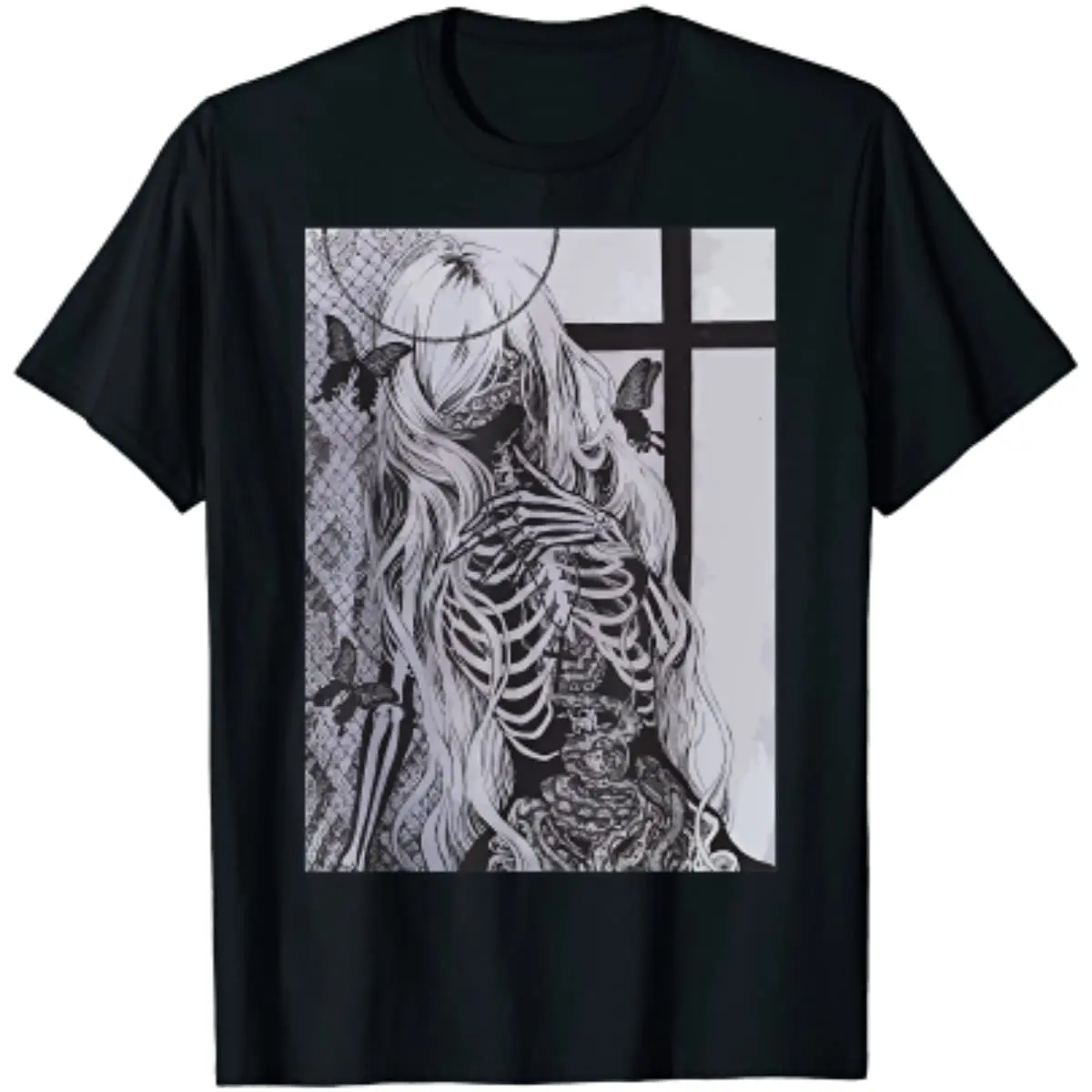 Dark Art Soft Grunge Y2k Female Skeleton Skull Butterfly T-Shirt Casual Cotton Daily Streetwear Oversized T Shirt Four Seasons
Dark Art Soft Grunge Y2k Female Skeleton Skull Butterfly T-Shirt Casual Cotton Daily Streetwear Oversized T Shirt Four Seasons