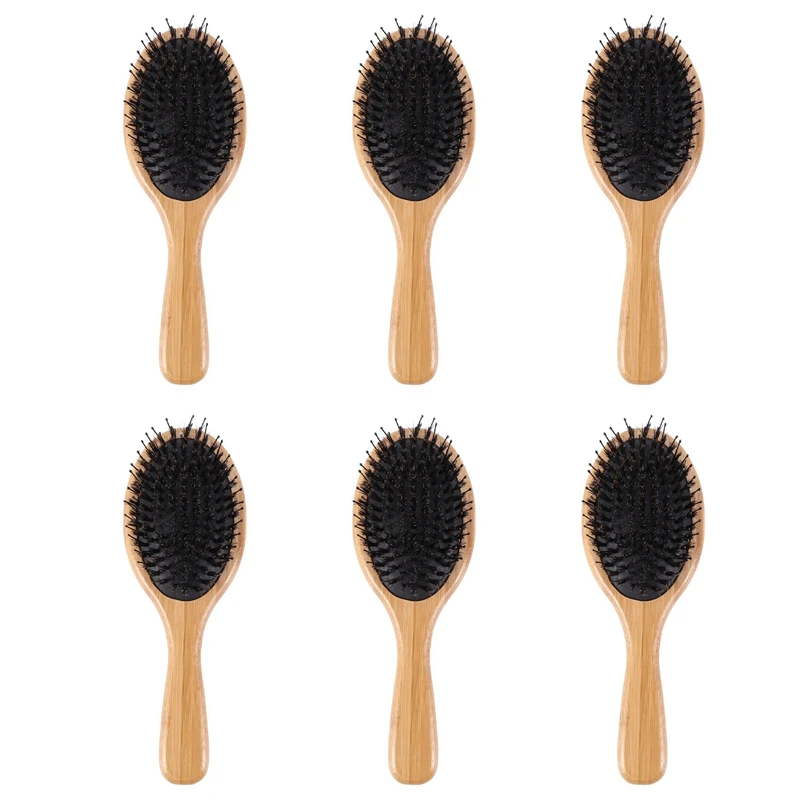 6X Hair Brush Boar Bristle Hair Brush With Nylon Pins Bamboo Paddle Detangler Brush Detangling Adding Shine Brushes 
6X Hair Brush Boar Bristle Hair Brush With Nylon Pins Bamboo Paddle Detangler Brush Detangling Adding Shine Brushes