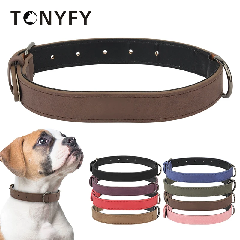 PU Leather Dog Collar Zinc Alloy Solid Color Neck Adjustable Pet Soft Collar Leash for Small Medium Big Dogs Durable Accessories
PU Leather Dog Collar Zinc Alloy Solid Color Neck Adjustable Pet Soft Collar Leash for Small Medium Big Dogs Durable Accessories