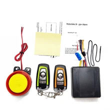 12V Universal Motorcycle Alarm System Two-way with Engine Start Remote Control Key Fob with Overload Protector