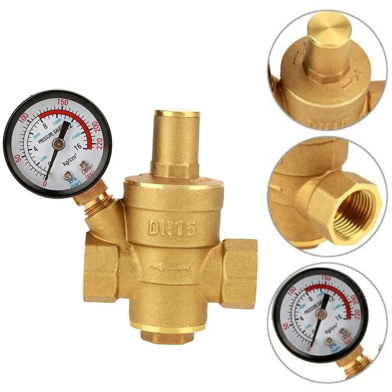 2pcs/set Pressure Gage Faucet Brass Water Pressure Reducing Maintaining Valve Regulator With Gauge Meter Adjustable Relief Valve
2pcs/set Pressure Gage Faucet Brass Water Pressure Reducing Maintaining Valve Regulator With Gauge Meter Adjustable Relief Valve