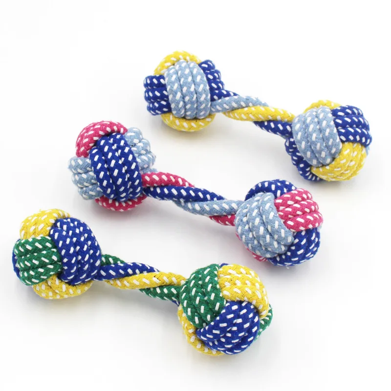 Dog Toys Pet toys Candy Color Cotton Knot Rope Dumbbell Dog Biting Rope Wear-resistant Teeth Rope Cotton Rope Ball Pet Supplies
Dog Toys Pet toys Candy Color Cotton Knot Rope Dumbbell Dog Biting Rope Wear-resistant Teeth Rope Cotton Rope Ball Pet Supplies