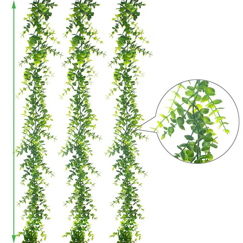 Artificial Green Plant Artificial Eucalyptus Wreath Vine 1.8 M Wall Hanging Fake Plant Rattan Christmas Festival Decoration
Artificial Green Plant Artificial Eucalyptus Wreath Vine 1.8 M Wall Hanging Fake Plant Rattan Christmas Festival Decoration