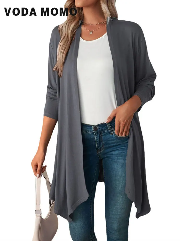 New Spring Autumn Long Sleeve Elegant Basic Soild Loose Ladies Long Tops Simple Comfortable Cardigan Casual Women Commuting Wind
New Spring Autumn Long Sleeve Elegant Basic Soild Loose Ladies Long Tops Simple Comfortable Cardigan Casual Women Commuting Wind