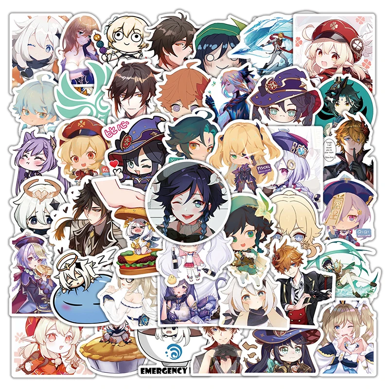 50pcs Anime Game Genshin Impact Stickers kawaii Stationery Decorative Cartoon Waterproof Kids Toy Laptop Skateboard Phone DIY 
50pcs Anime Game Genshin Impact Stickers kawaii Stationery Decorative Cartoon Waterproof Kids Toy Laptop Skateboard Phone DIY