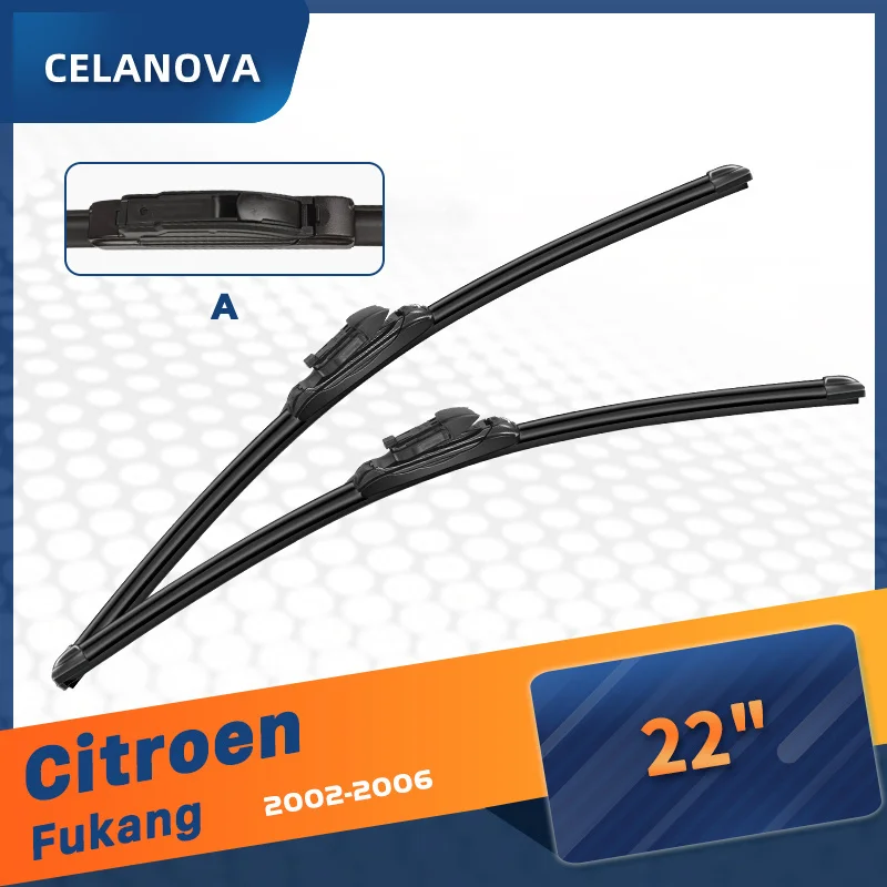 Ветровое стекло Щетка стеклоочистителя для автомобиля Citroen Fukang 2002-2006, 22 дюйма, бескаркасные резиновые стеклоочистители 
Ветровое стекло Щетка стеклоочистителя для автомобиля Citroen Fukang 2002-2006, 22 дюйма, бескаркасные резиновые стеклоочистители