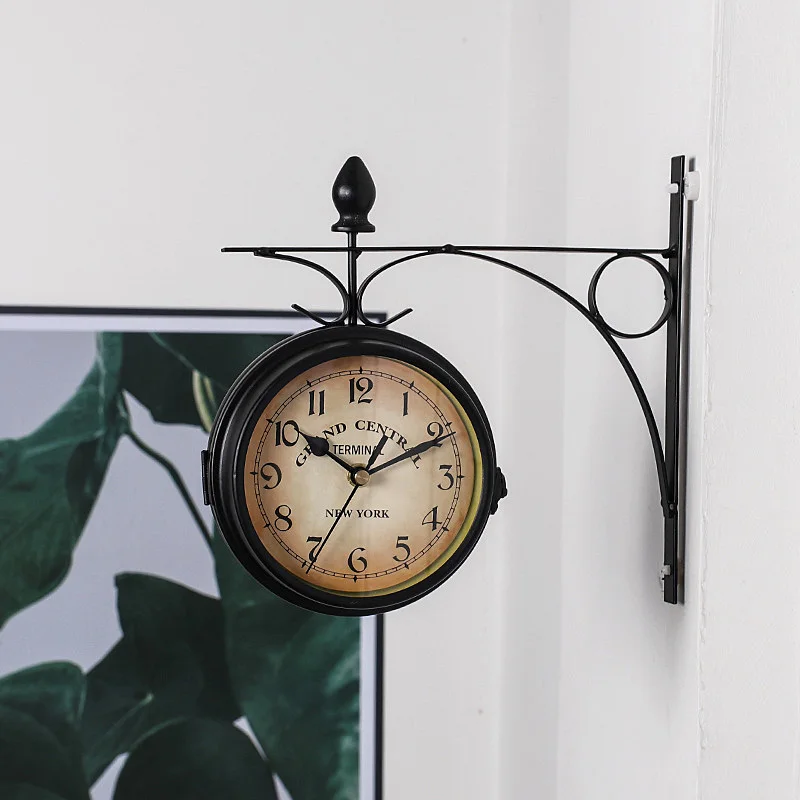 Wall Clock Vintage Clocks With Double Sided Metal Wall Clock Antique Style Station Wall Clock Wall Hanging Clock For Home decor
Wall Clock Vintage Clocks With Double Sided Metal Wall Clock Antique Style Station Wall Clock Wall Hanging Clock For Home decor