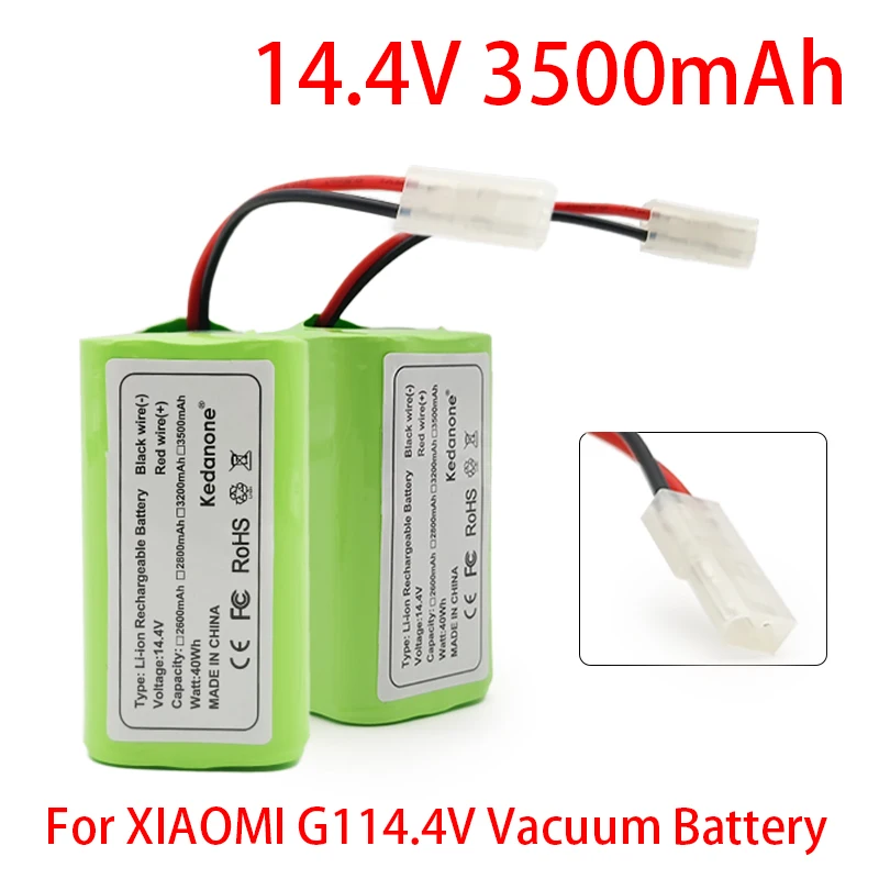New 18650 4S1P 14.4V 3500mAh Lithium Ion Battery,For XIAOMI MIJIA Mi Robot Vacuum-Mop Essential G1 MJSTG1,R35 SKV4136GL
New 18650 4S1P 14.4V 3500mAh Lithium Ion Battery,For XIAOMI MIJIA Mi Robot Vacuum-Mop Essential G1 MJSTG1,R35 SKV4136GL