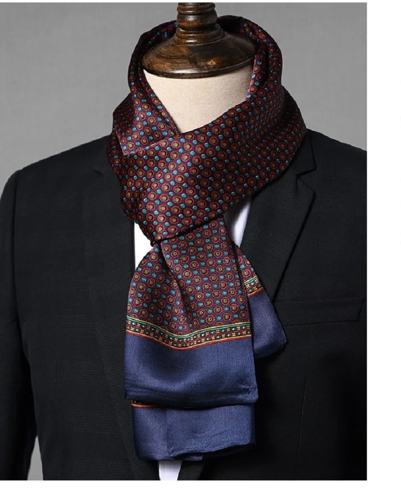 Men's 100 Silk Scarf Neckerchief Double Layer Long Cravat Mufflers Suit Shirt Business Casual Blue Red Black
Men's 100 Silk Scarf Neckerchief Double Layer Long Cravat Mufflers Suit Shirt Business Casual Blue Red Black