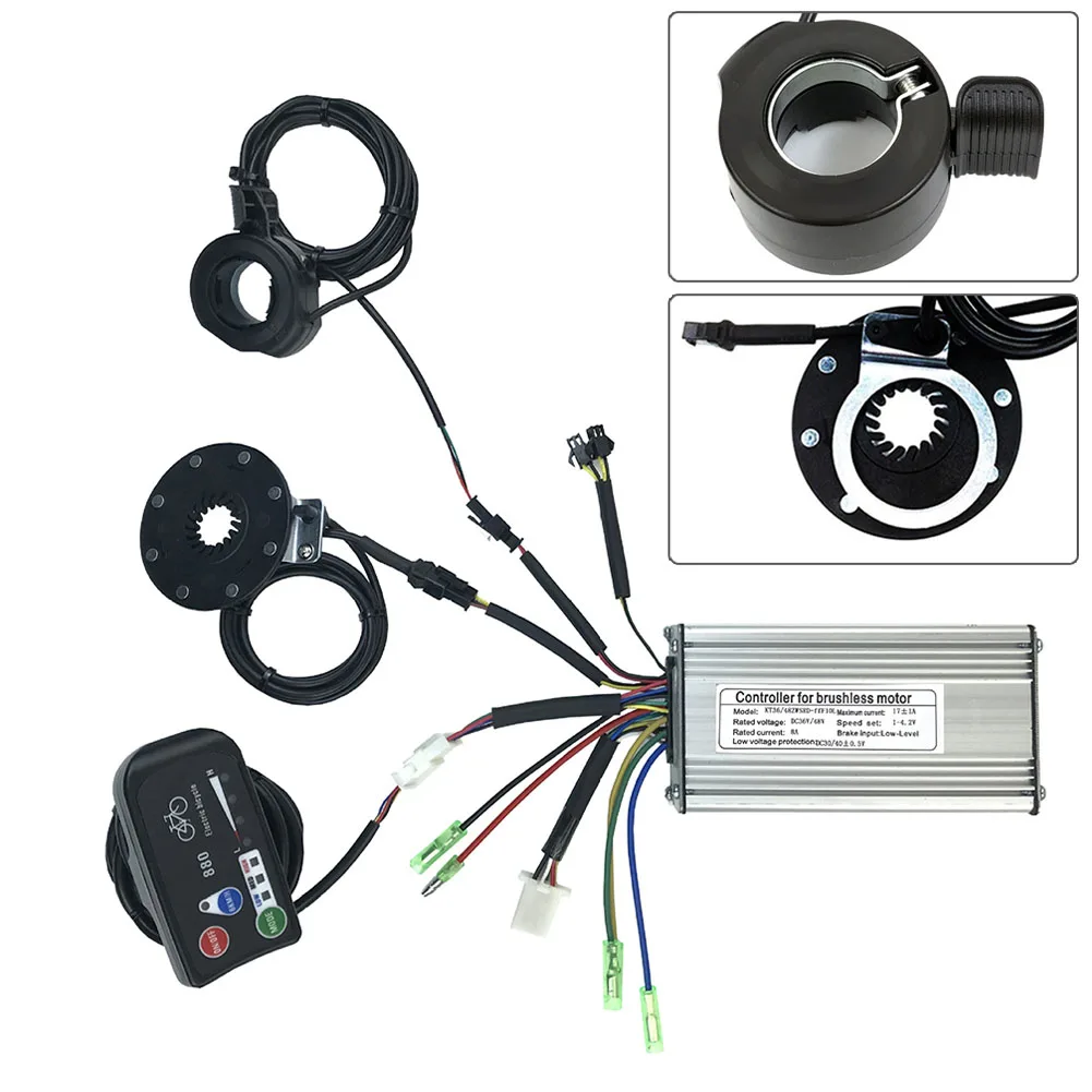 E-Bike KT 36V/48V 350W 17A Controller+LCD4 Display+8 Sensor+Thumb Throttle With Motors Sensors For KT Series Electric Bicycles
E-Bike KT 36V/48V 350W 17A Controller+LCD4 Display+8 Sensor+Thumb Throttle With Motors Sensors For KT Series Electric Bicycles