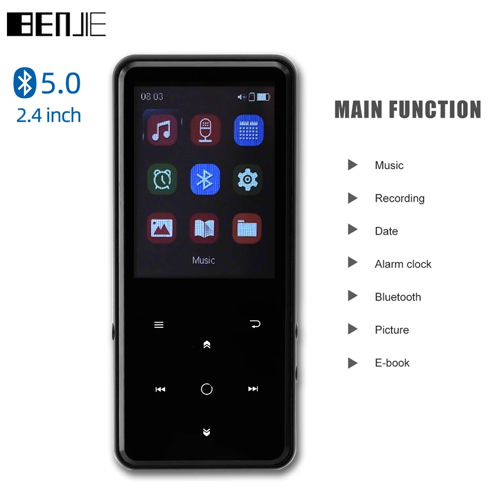 BENJIE K11 HiFi Music MP3 Player With Bluetooth 5.0 Metal Mini Portable Walkman Touch Button Player With FM Recording EBook
BENJIE K11 HiFi Music MP3 Player With Bluetooth 5.0 Metal Mini Portable Walkman Touch Button Player With FM Recording EBook