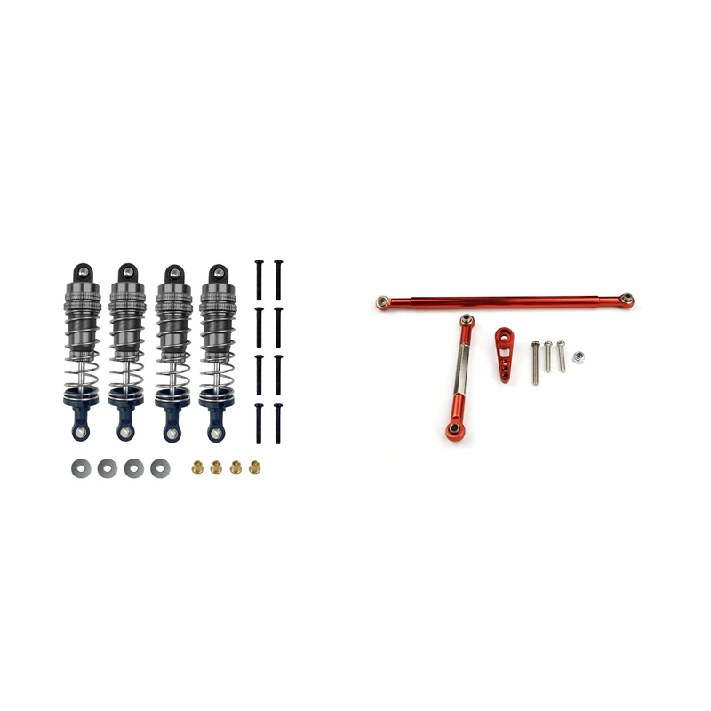 2 Set RC Car Part: 1 Set Metal Steering Rod Servo Link Servo Arm & 1 Set Metal Shock Absorber Damper
2 Set RC Car Part: 1 Set Metal Steering Rod Servo Link Servo Arm & 1 Set Metal Shock Absorber Damper