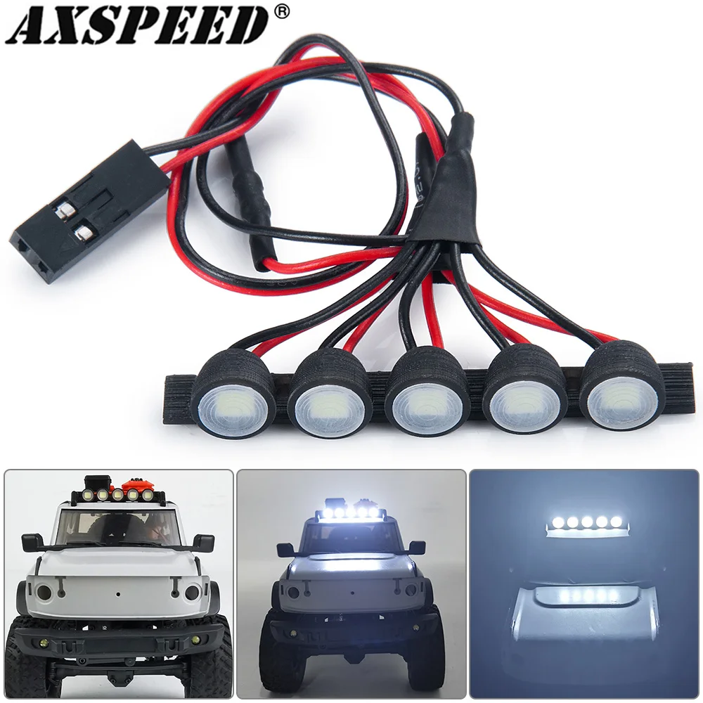 AXSPEED RC Car Roof Lamp LED Light Bar for Axial SCX24 AXI00006 Ford Bronco 4WD 1/24 RC Crawler Car Upgrade Parts
AXSPEED RC Car Roof Lamp LED Light Bar for Axial SCX24 AXI00006 Ford Bronco 4WD 1/24 RC Crawler Car Upgrade Parts