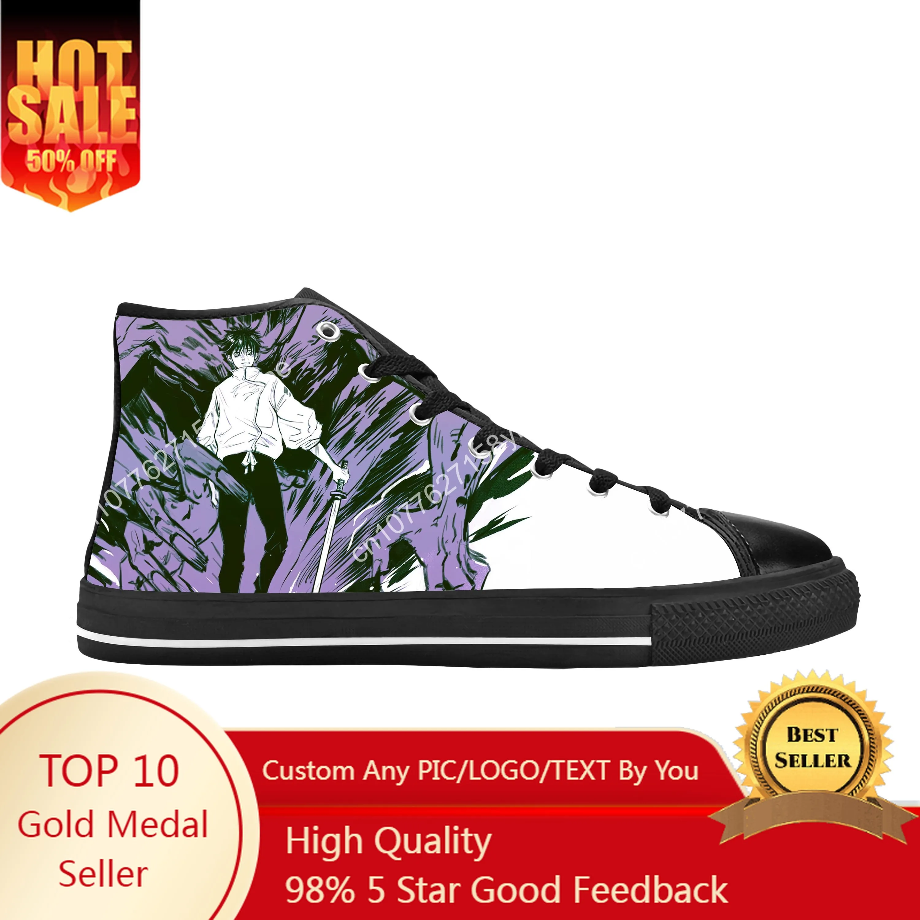 Japanese Anime Manga Jujutsu Kaisen Okkotsu Yuta Casual Cloth Shoes High Top Comfortable Breathable 3D Print Men Women Sneakers
Japanese Anime Manga Jujutsu Kaisen Okkotsu Yuta Casual Cloth Shoes High Top Comfortable Breathable 3D Print Men Women Sneakers