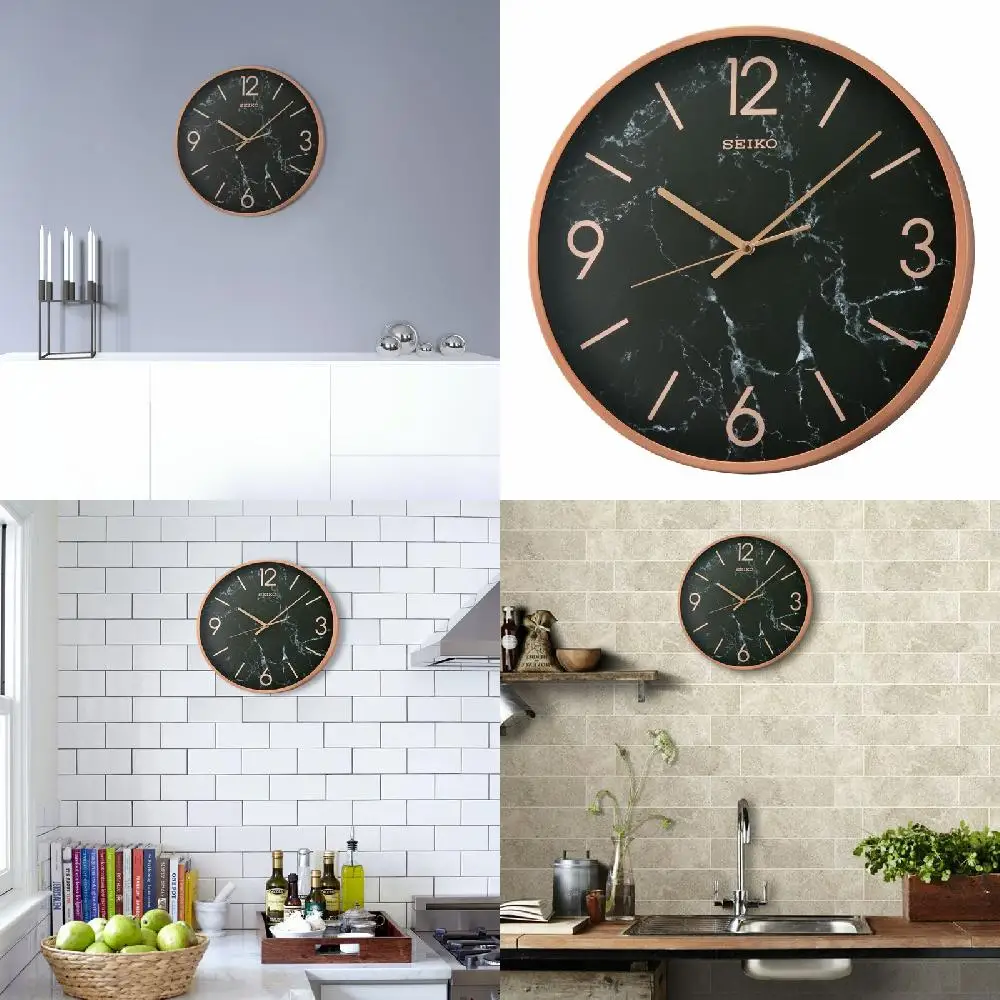 Luxurious Round Black Marble-Look Quartz Wall Clock, Handmade and Stunningly Beautiful, QXA760PLH
Luxurious Round Black Marble-Look Quartz Wall Clock, Handmade and Stunningly Beautiful, QXA760PLH