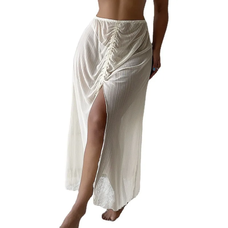 Long Skirt Cover Up Swimwear Women High Waist Drawstring Bikini Cover Up Summer New Sexy See Through Beachwear High Waist Pareo
Long Skirt Cover Up Swimwear Women High Waist Drawstring Bikini Cover Up Summer New Sexy See Through Beachwear High Waist Pareo