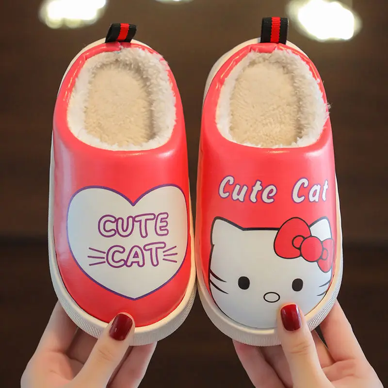 Kawaii Sanrio Anime Cotton Slippers Hello Kittys Cute Kids Waterproof Upper Plush Lining Keep Warm Home Shoes Boys Girls Gifts
Kawaii Sanrio Anime Cotton Slippers Hello Kittys Cute Kids Waterproof Upper Plush Lining Keep Warm Home Shoes Boys Girls Gifts