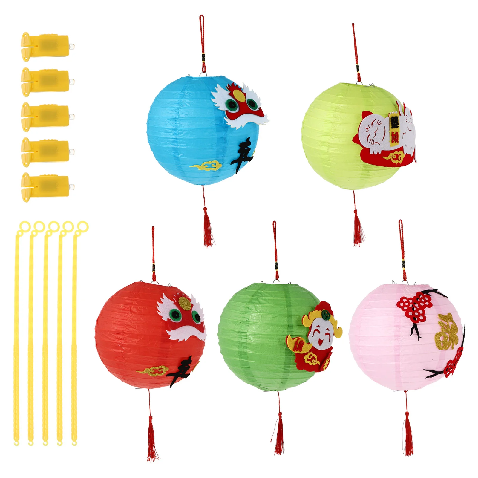 5pcs Handheld Lantern Kids Cartoon Lantern Festive Lantern Kindergarten Decor
5pcs Handheld Lantern Kids Cartoon Lantern Festive Lantern Kindergarten Decor