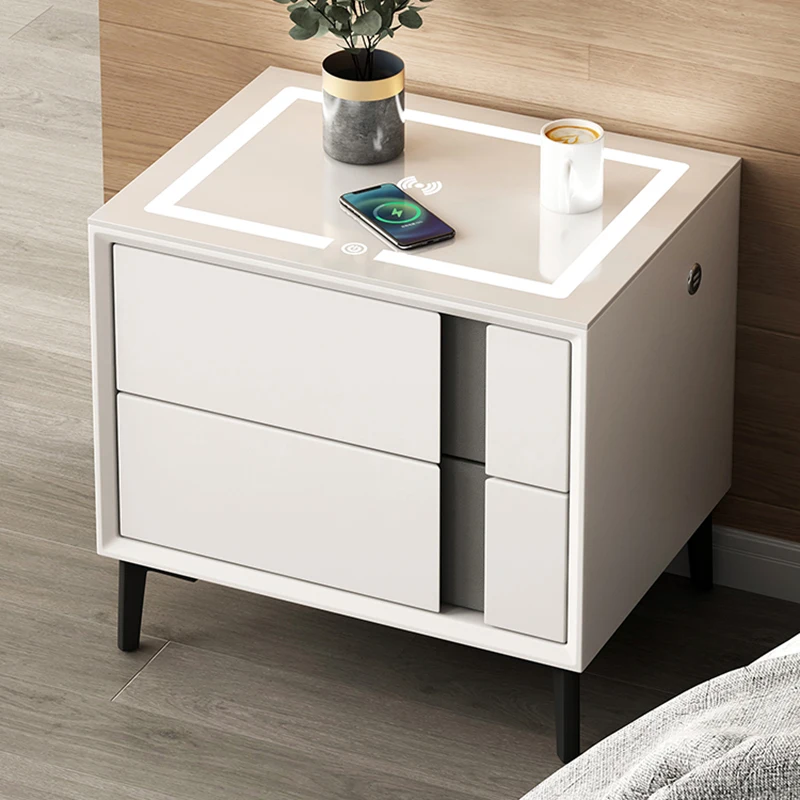 Nordic Bedroom Nightstand Smart Wireless Charging Gray Leather Nightstand Table Simple Design Muebles Para El Hogar Furniture
Nordic Bedroom Nightstand Smart Wireless Charging Gray Leather Nightstand Table Simple Design Muebles Para El Hogar Furniture