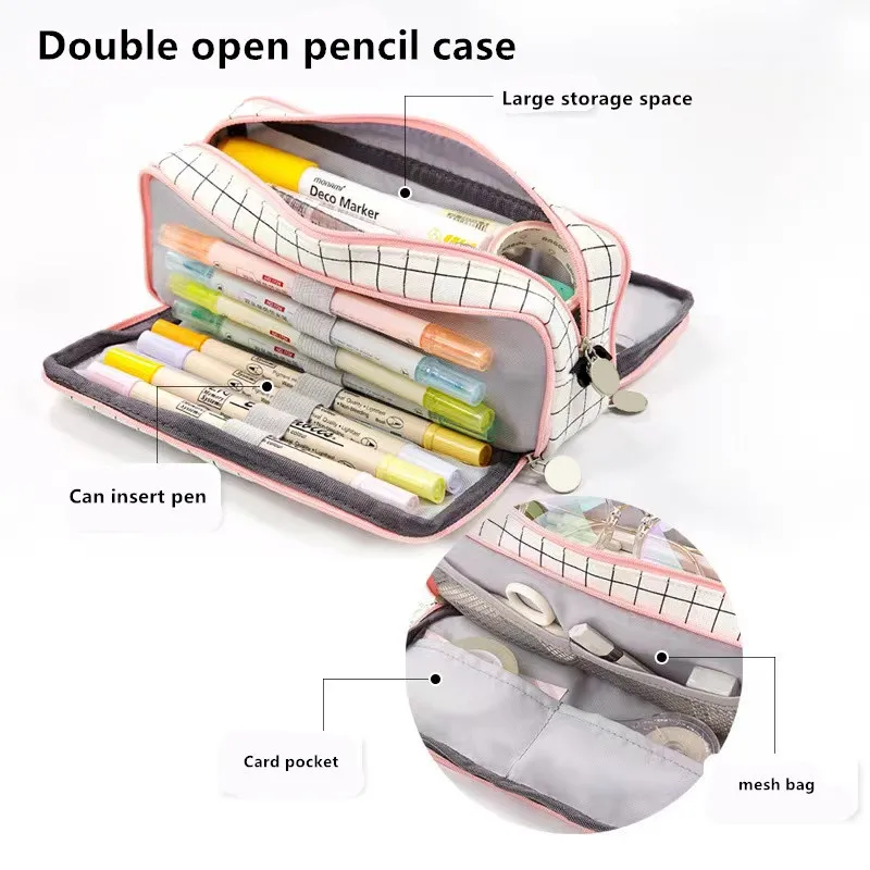 Large Capacity Pencil Case School Multifunction Pen Case Pencil Cases Bags Pencils Pouch Students Education Stationery Supplies 
Large Capacity Pencil Case School Multifunction Pen Case Pencil Cases Bags Pencils Pouch Students Education Stationery Supplies