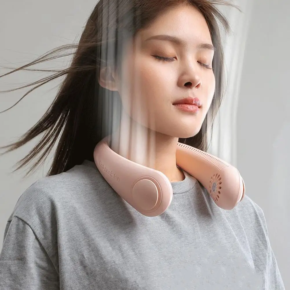 Hanging Neck Fan Portable Cooler Fan Mute Bladeless Electric Wireless Mini Sports Neckband Fan USB Rechargeable for Outdoors 
Hanging Neck Fan Portable Cooler Fan Mute Bladeless Electric Wireless Mini Sports Neckband Fan USB Rechargeable for Outdoors