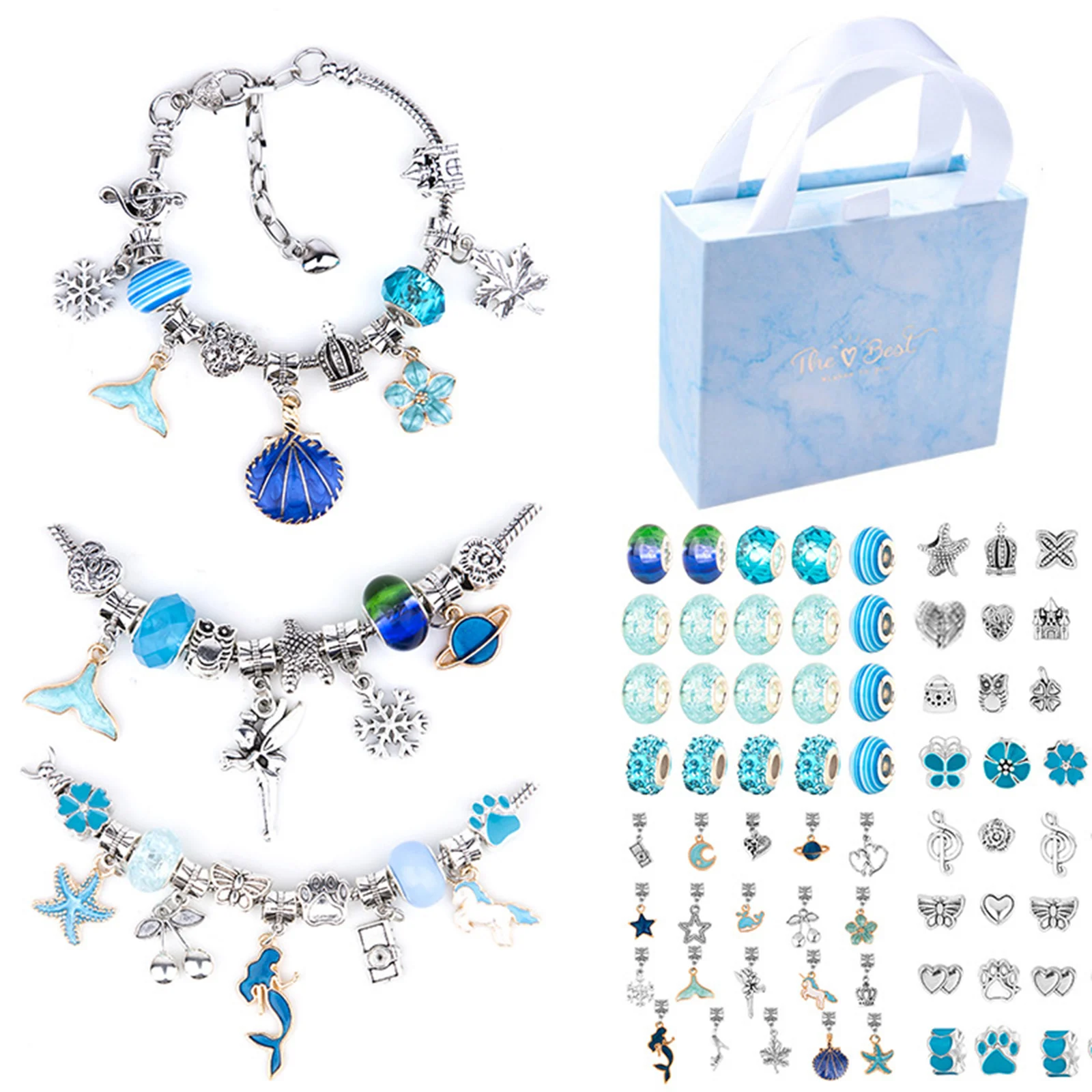 Brand New Bracelet Making Kit Jewelry Crafts Chains DIY Charm Bracelets For Girls Gift Handmade Large Hole Beads
Brand New Bracelet Making Kit Jewelry Crafts Chains DIY Charm Bracelets For Girls Gift Handmade Large Hole Beads