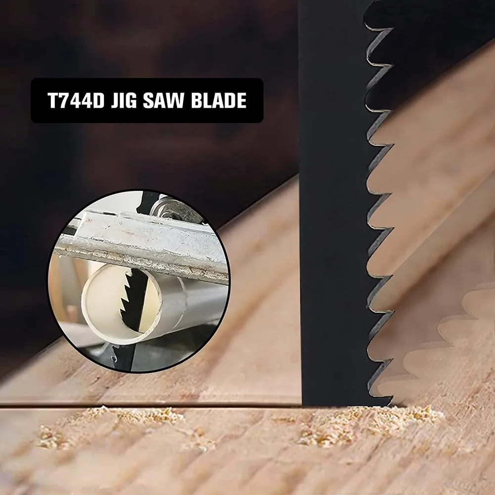 5pcs T744D Jigsaw Blades 180mm T-shank High Carbon Steel Saw Blades 6TPI Tooth Profile For Cutting Hard/soft Woods Very Fast
5pcs T744D Jigsaw Blades 180mm T-shank High Carbon Steel Saw Blades 6TPI Tooth Profile For Cutting Hard/soft Woods Very Fast
