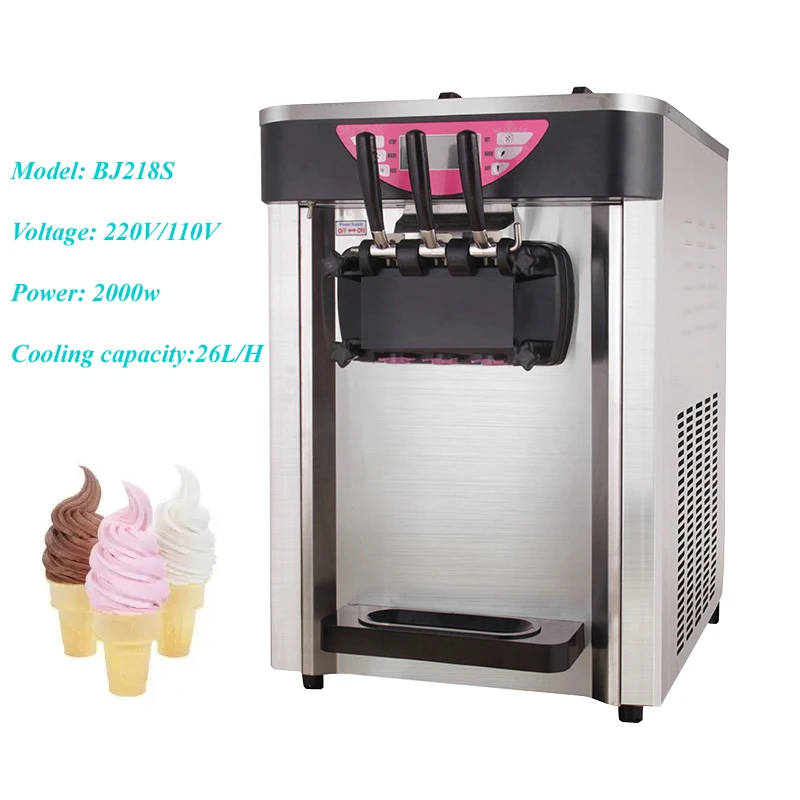 

Коммерческая столешница для приготовления мороженого с 3 вкусами, машина для приготовления мягкого мороженого для ресторанов из нержавеющей стали