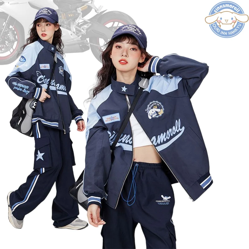 New Sanrio Clothing Cartoon Cinnamoroll Fashion American BF Biker Punching Top INS Beauty Cute Autumn Winter Loose Jacket Tops
New Sanrio Clothing Cartoon Cinnamoroll Fashion American BF Biker Punching Top INS Beauty Cute Autumn Winter Loose Jacket Tops