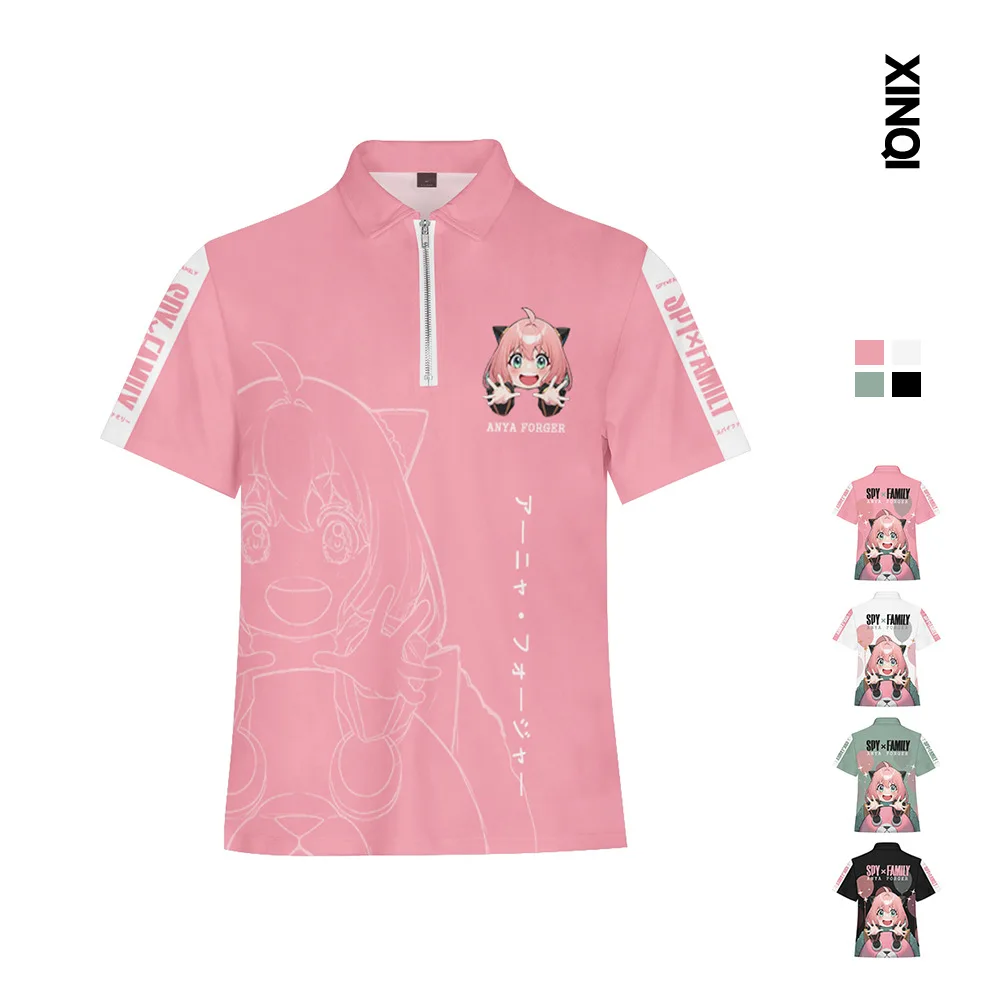 Anime SPY×FAMILY Anya Forger Polo T-Shirt Casual Cute Summer Soft Short Sleeve Student Travel Climb Daily Cute Cartoon Printing
Anime SPY×FAMILY Anya Forger Polo T-Shirt Casual Cute Summer Soft Short Sleeve Student Travel Climb Daily Cute Cartoon Printing