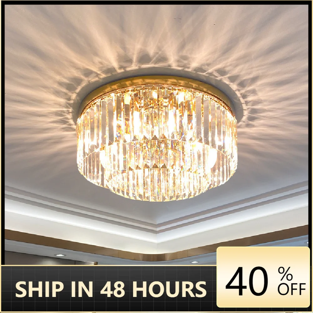 Bedroom Gold Metal E14 Led Ceiling Lights Modern Lighting Luxury K9 Crystal Mounted Lamp Foyer Round Ceiling Lamp Fixtures
Bedroom Gold Metal E14 Led Ceiling Lights Modern Lighting Luxury K9 Crystal Mounted Lamp Foyer Round Ceiling Lamp Fixtures