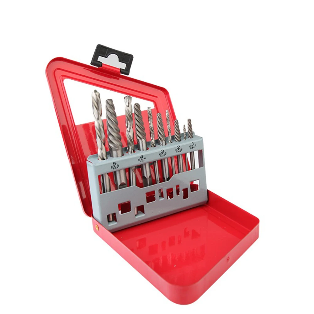 5*Left Hand Drill Bits 5*Screw Extractors Bolt Remover Tools For Broken Bolt Damaged Electrical Screwdriver Drill Accessories
5*Left Hand Drill Bits 5*Screw Extractors Bolt Remover Tools For Broken Bolt Damaged Electrical Screwdriver Drill Accessories