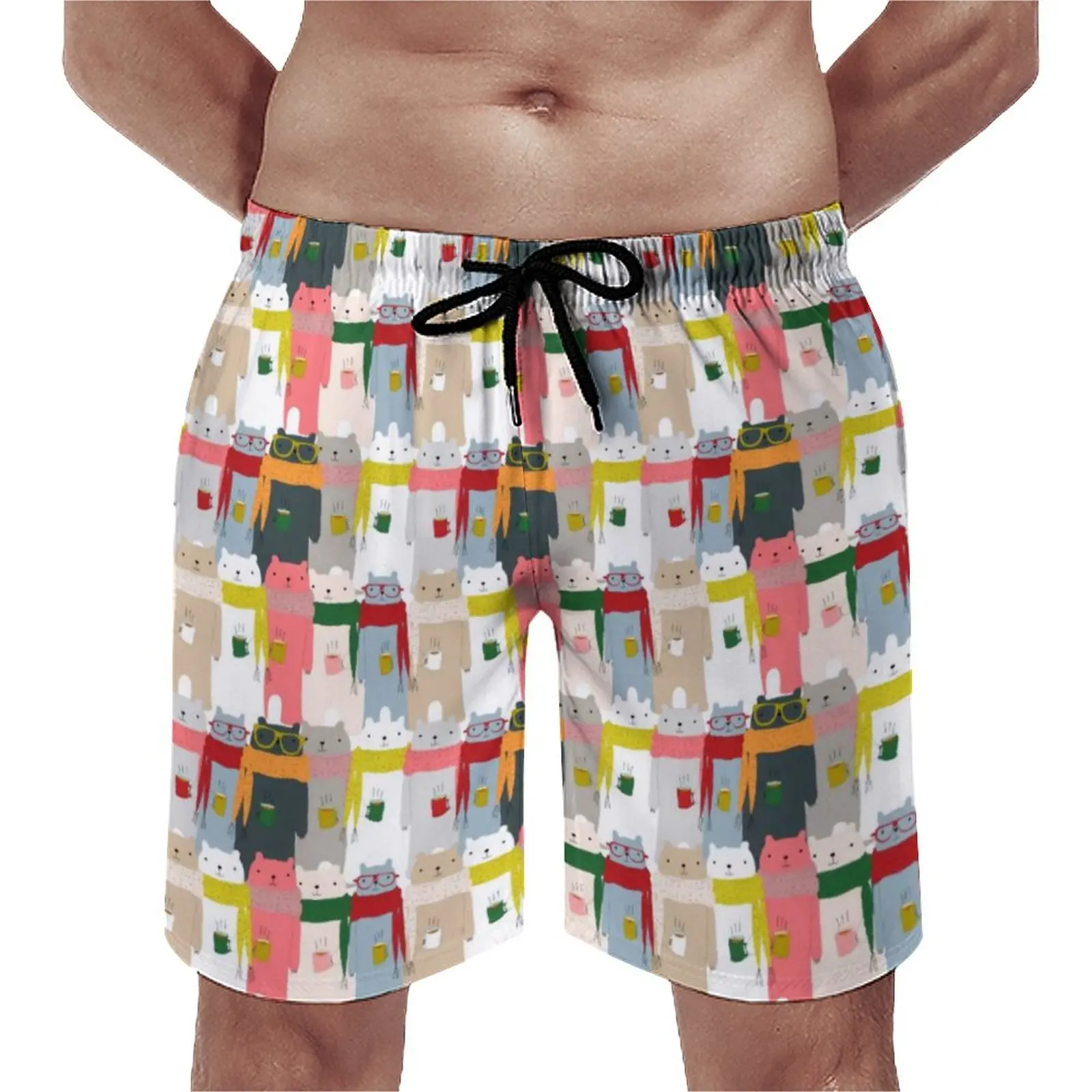 Шорты пляжные мужские быстросохнущие с принтом медведя
Шорты пляжные мужские быстросохнущие с принтом медведя