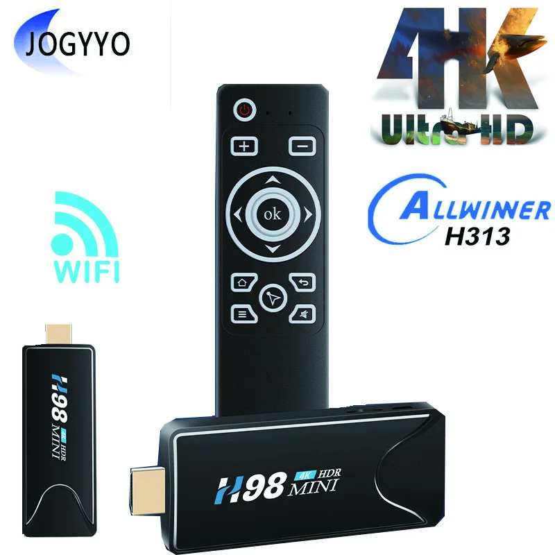 New 4K TV Stick H98 Mini Smart TV Box Android 10 Allwinner H616 Quad Core Mini Set Top Box 2.4G WIFI 2GB 8GB 16GB Media Player
New 4K TV Stick H98 Mini Smart TV Box Android 10 Allwinner H616 Quad Core Mini Set Top Box 2.4G WIFI 2GB 8GB 16GB Media Player