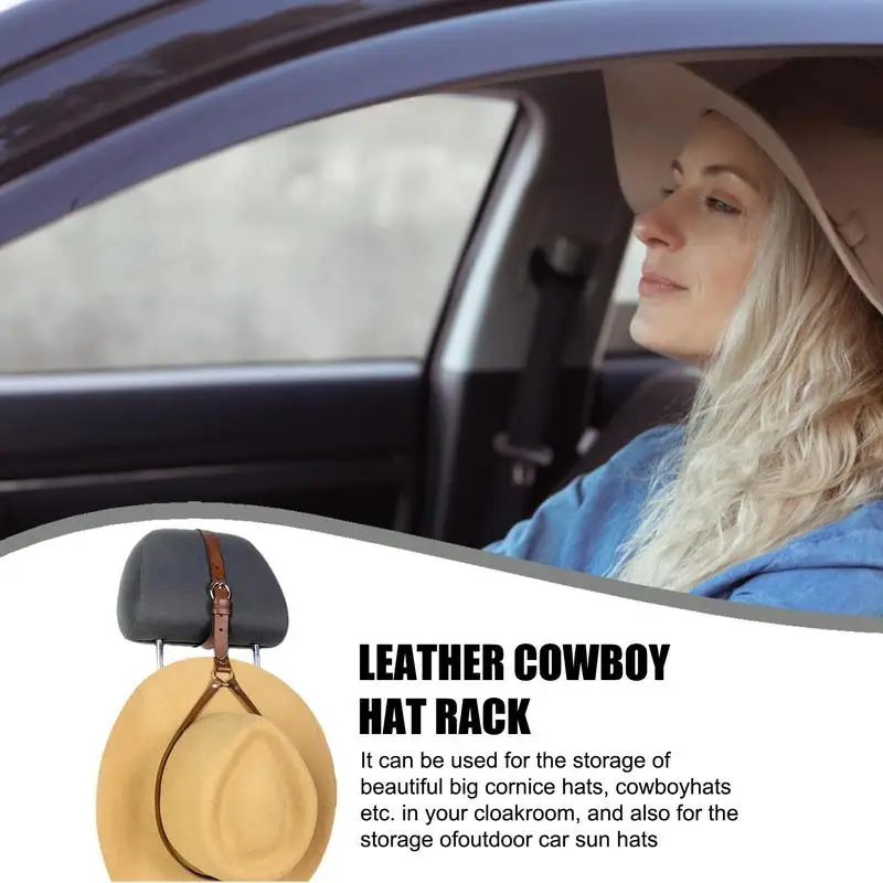 Hat Hanger | PU Leather Cowboy Hat Hanging Belt for Cars | Sun Hat Storage Stand for Automotive Headrest Display Organizer for P
Hat Hanger | PU Leather Cowboy Hat Hanging Belt for Cars | Sun Hat Storage Stand for Automotive Headrest Display Organizer for P