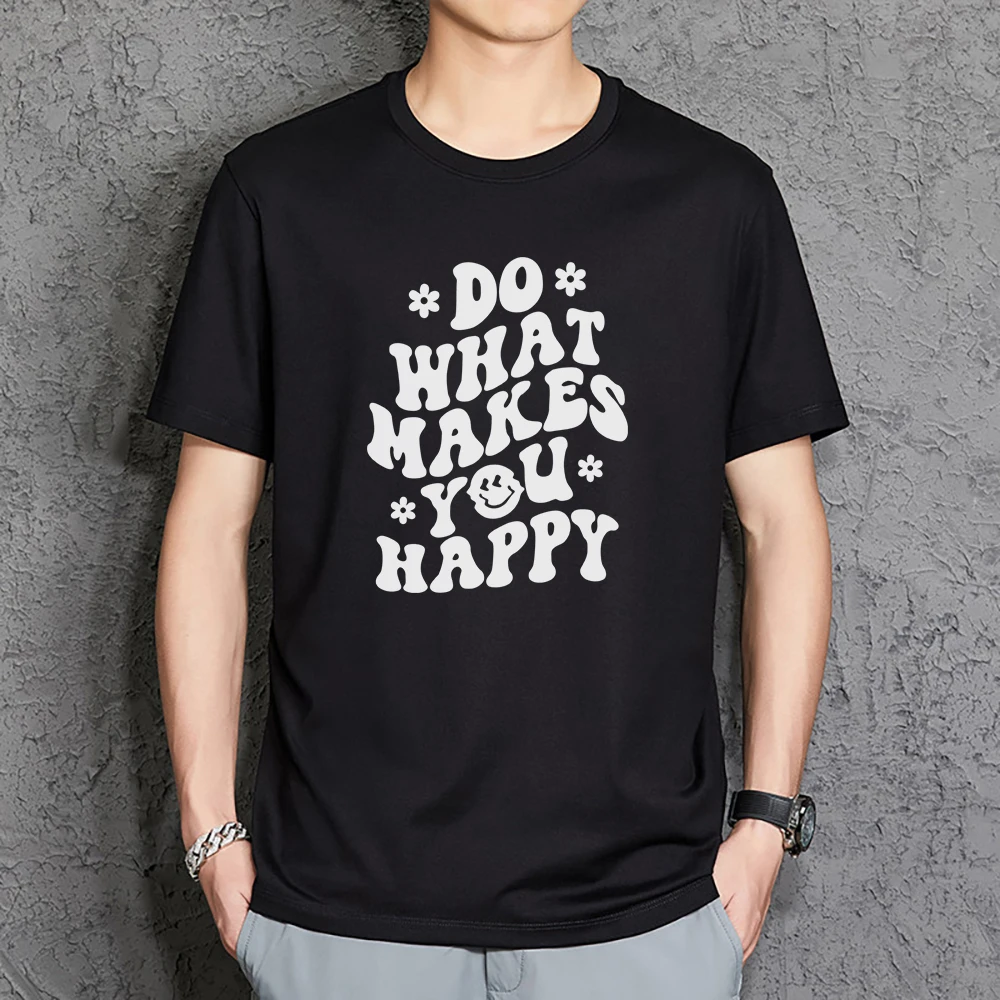 Мужские футболки с принтом делай, что делает вас счастливыми, модные уличные футболки, хлопковые дышащие футболки, винтажные мужские футбол...
Мужские футболки с принтом делай, что делает вас счастливыми, модные уличные футболки, хлопковые дышащие футболки, винтажные мужские футбол...