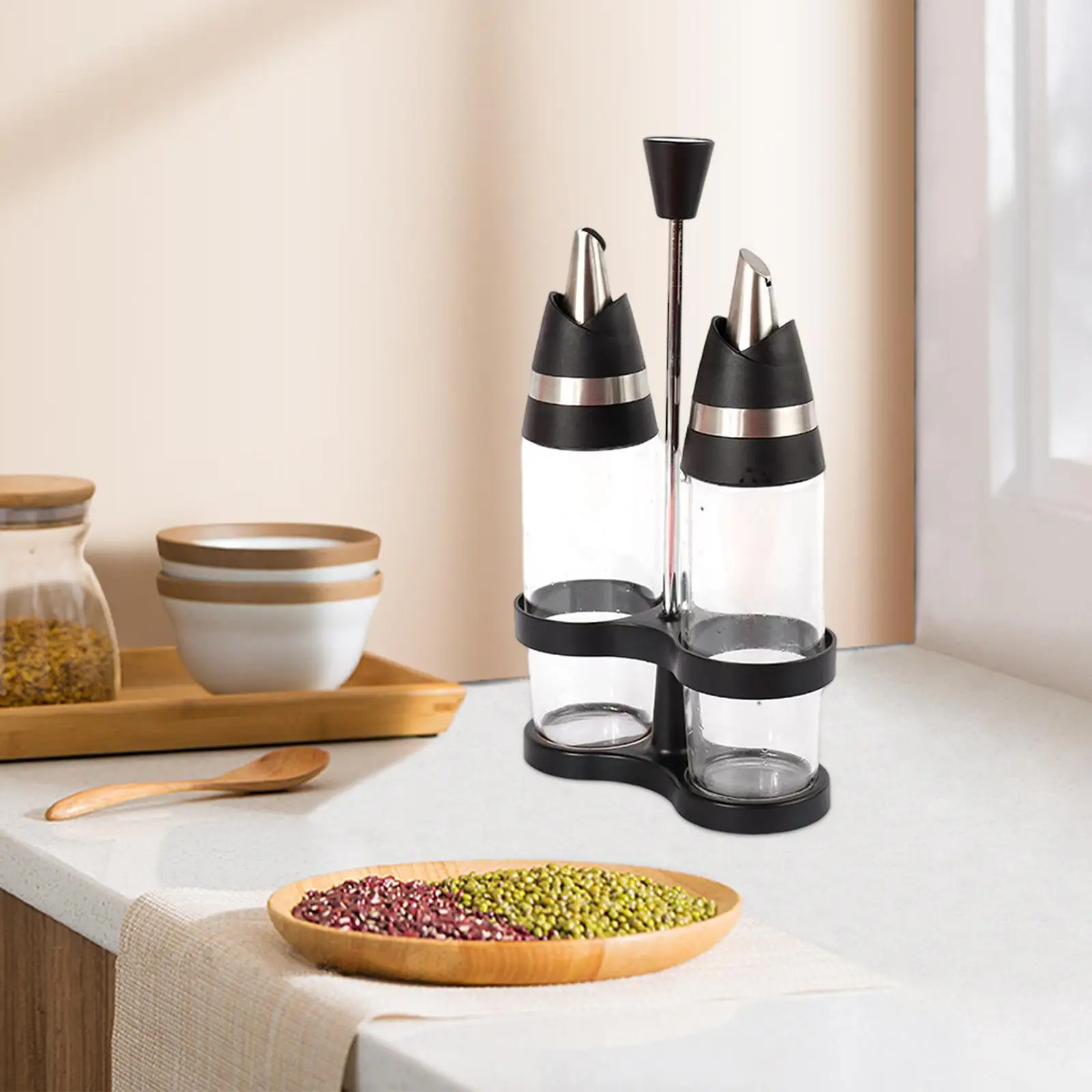 2 Pieces Glass Oil Dispenser Bottle with Holder Kitchen Gadgets Oil Pot Refillable Storage for Barbecue Syrup Cooking Soy Baking
2 Pieces Glass Oil Dispenser Bottle with Holder Kitchen Gadgets Oil Pot Refillable Storage for Barbecue Syrup Cooking Soy Baking