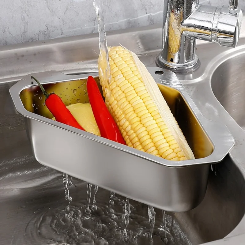 Triangular Sink Filter Hanging Storage Filter Basket Sink Side Drain Filter Rack Dishwasher Rack Stainless Steel Drain Basket
Triangular Sink Filter Hanging Storage Filter Basket Sink Side Drain Filter Rack Dishwasher Rack Stainless Steel Drain Basket