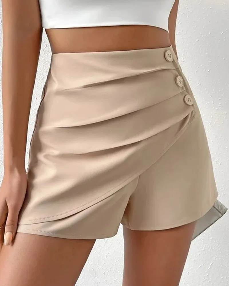 Summer Women Shorts 2023 New Fashion Plain High Waist Side Button Ruched Female Slim Shorts Pants All-Match Street wear Y2K
Summer Women Shorts 2023 New Fashion Plain High Waist Side Button Ruched Female Slim Shorts Pants All-Match Street wear Y2K