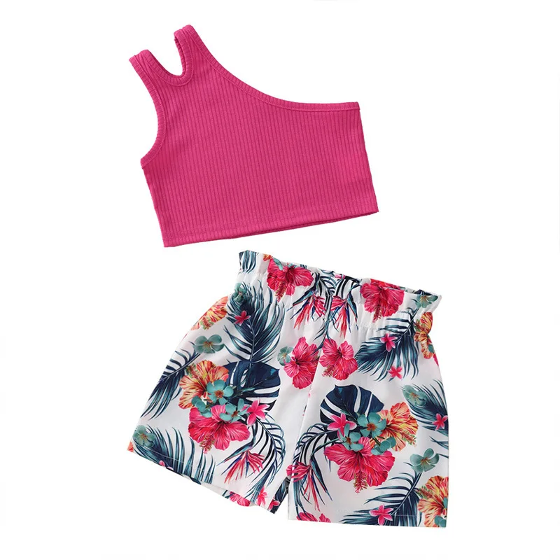 1-6Y Summer Lovely Little Girls 2Pcs Clothes Sets Sleeveless One Shoulder Solid Vest Tops Floral Shorts
1-6Y Summer Lovely Little Girls 2Pcs Clothes Sets Sleeveless One Shoulder Solid Vest Tops Floral Shorts