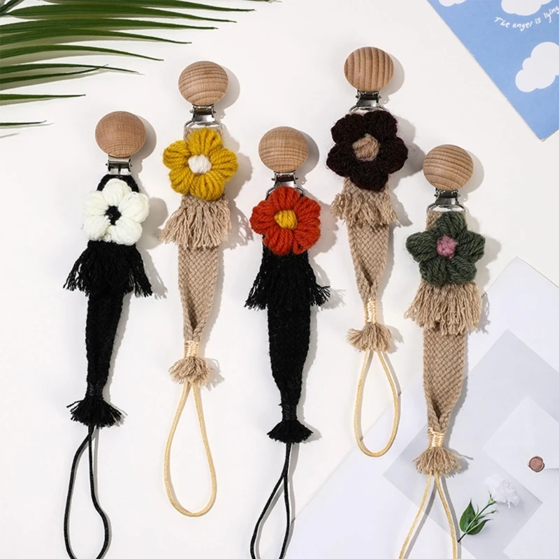 6 Colors Baby Pacifier Chain Handmade Knitted Flower Pacifiers Leashes Infant Nipples Accessories Toddlers Feeding Care
6 Colors Baby Pacifier Chain Handmade Knitted Flower Pacifiers Leashes Infant Nipples Accessories Toddlers Feeding Care