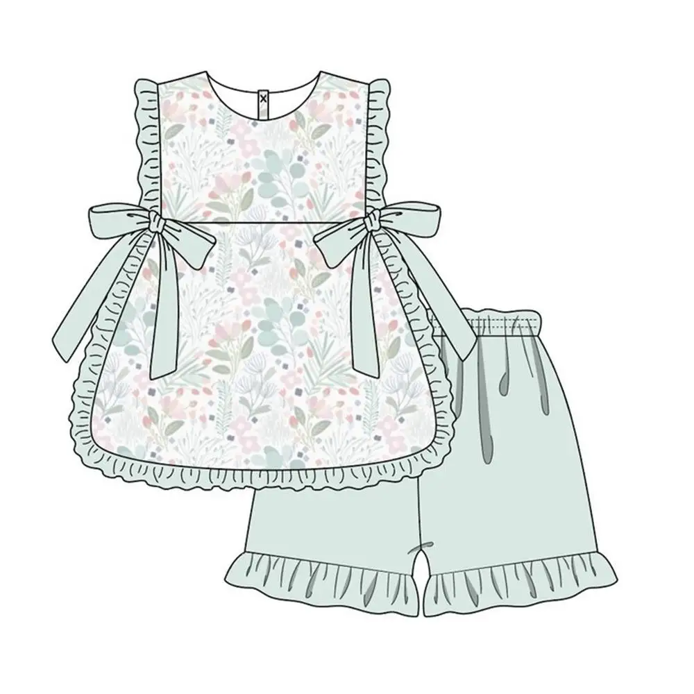 2023 Baby Girls Clothes Set 2pcs Cotton Suit Mint Floral Bodysuit T-shirt Flower Printing Outfits Babi Shorts 1-8T Toddler Bebe
2023 Baby Girls Clothes Set 2pcs Cotton Suit Mint Floral Bodysuit T-shirt Flower Printing Outfits Babi Shorts 1-8T Toddler Bebe