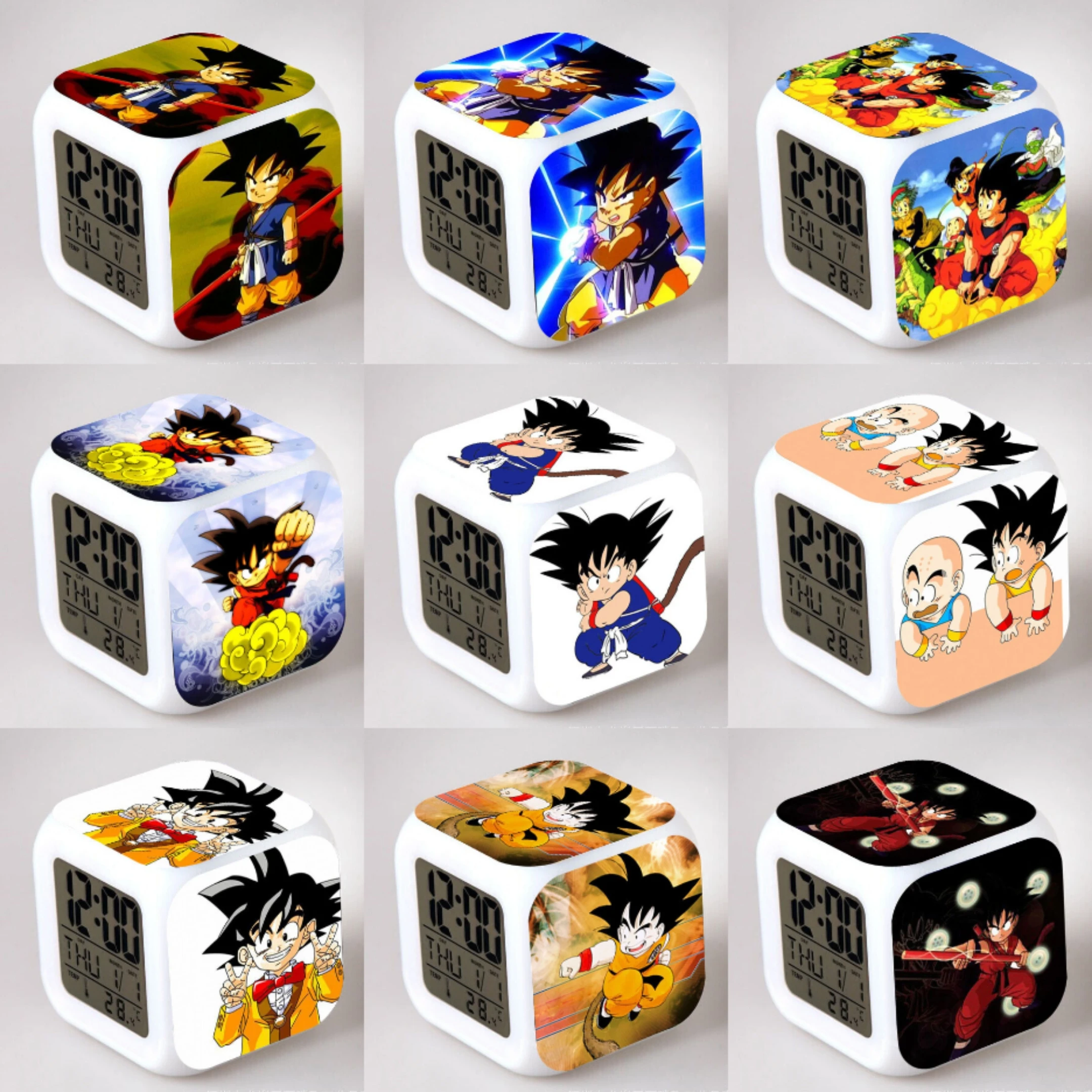 Dragon Ball Color Alarm Clock Growing Change Digital Light PVC Super Saiyan Son Goku Cartoon Figure Toys for Kids Birthday Gift
Dragon Ball Color Alarm Clock Growing Change Digital Light PVC Super Saiyan Son Goku Cartoon Figure Toys for Kids Birthday Gift