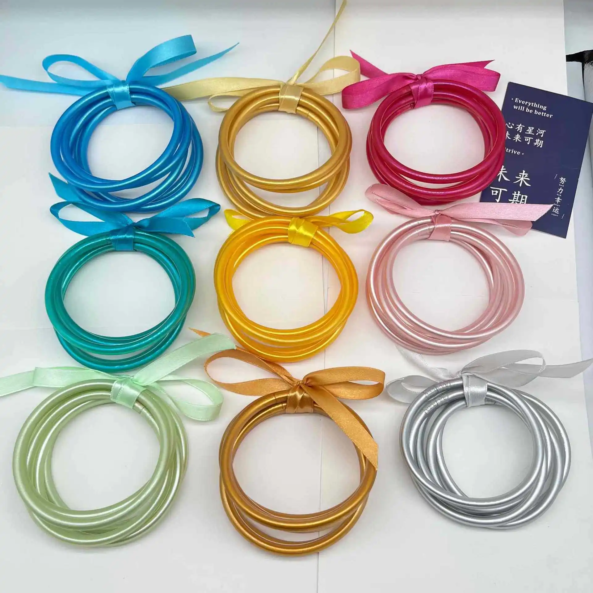 Shiny Colorful Bowknot Glitter Filled Jelly Silicone Bangle Lightweight Buddhist Rush Temple Bracelets for Women charm Jewelry
Shiny Colorful Bowknot Glitter Filled Jelly Silicone Bangle Lightweight Buddhist Rush Temple Bracelets for Women charm Jewelry