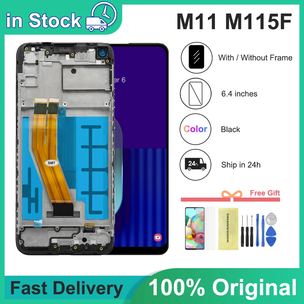 6,4 ''Оригинальный Для Samsung Galaxy M11 LCD M115 SM-M115 M115F M115G/DS дисплей сенсорный экран дигитайзер стекло в сборе 100% Протестировано
6,4 ''Оригинальный Для Samsung Galaxy M11 LCD M115 SM-M115 M115F M115G/DS дисплей сенсорный экран дигитайзер стекло в сборе 100% Протестировано