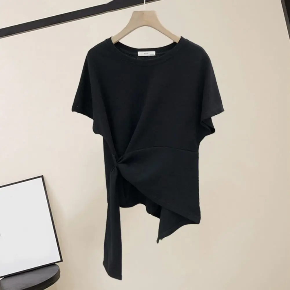 Summer T-shirt Breathable Tee Shirt Crew Neck Casual Simple Women Pullover T-shirt Daily Garment
Summer T-shirt Breathable Tee Shirt Crew Neck Casual Simple Women Pullover T-shirt Daily Garment