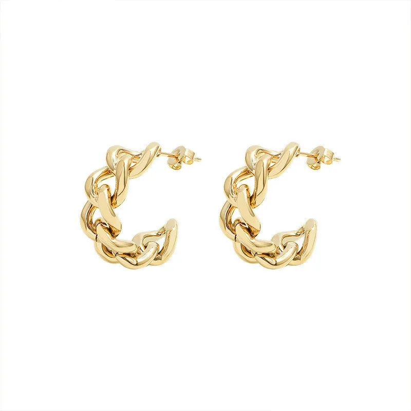 2022 New Stainless Steel Jewelry Hollow Twist Earrings Women's High Texture Fashion Hoop Earrings BSF322
2022 New Stainless Steel Jewelry Hollow Twist Earrings Women's High Texture Fashion Hoop Earrings BSF322