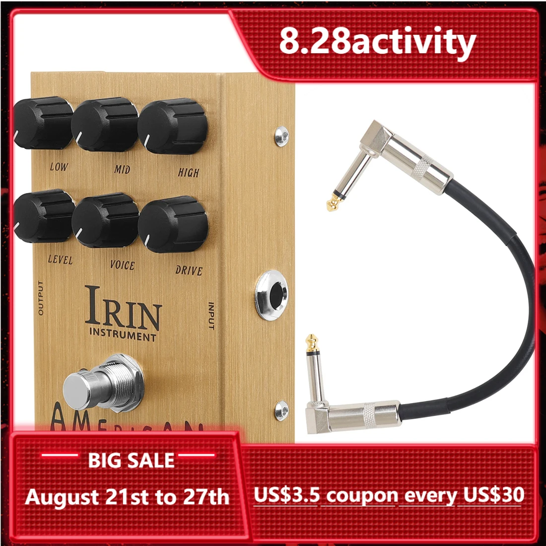 IRIN British Sound Rock Amp Simulator Pedal for Electric Guitar Brit-Rock Era BluesBreaker Overdrive Effect Pedal Guitar Parts
IRIN British Sound Rock Amp Simulator Pedal for Electric Guitar Brit-Rock Era BluesBreaker Overdrive Effect Pedal Guitar Parts